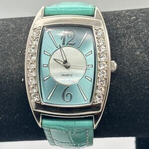 Silver & Blue Men's Watch
